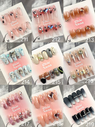 Clearance Sale: Medium Size Handmade Press-On Nails Collection 10