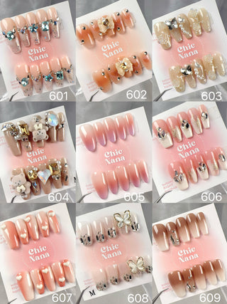 Clearance Sale: Medium Size Handmade Press-On Nails Collection 1