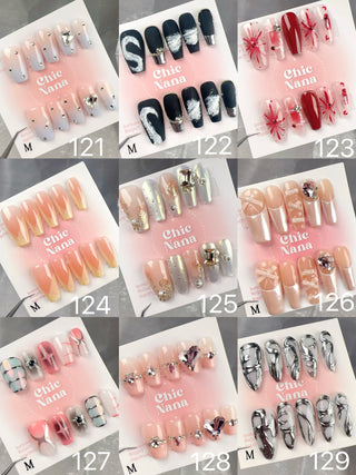 Clearance Sale: Medium Size Handmade Press-On Nails Collection 6